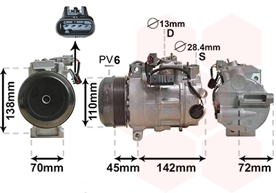 Airco compressor Van Wezel 3000K682