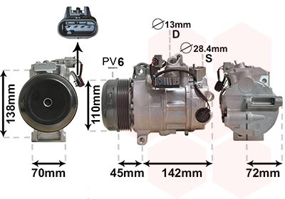 Airco compressor Van Wezel 3000K683