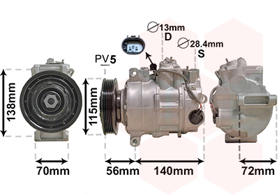 Airco compressor Van Wezel 3000K704