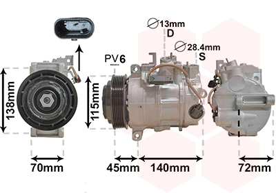 Airco compressor Van Wezel 3000K710