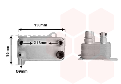 Oliekoeler motorolie Van Wezel 30013704