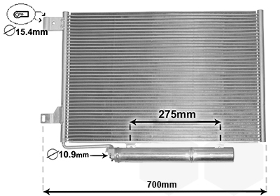 Airco condensor Van Wezel 30015386