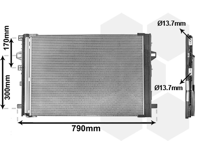 Airco condensor Van Wezel 30015701