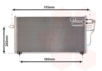 Airco condensor Van Wezel 59005086