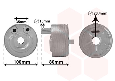 Oliekoeler motorolie Van Wezel 33003431