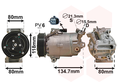 Airco compressor Van Wezel 3301K700