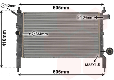 Radiateur Van Wezel 37002023