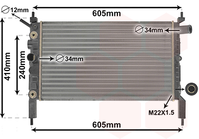 Radiateur Van Wezel 37002026