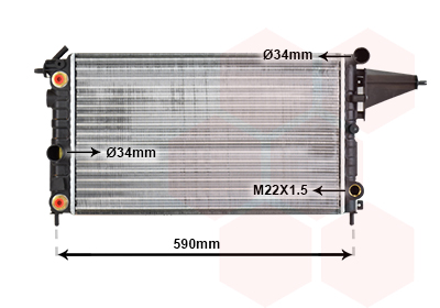 Radiateur Van Wezel 37002117