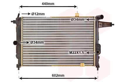 Radiateur Van Wezel 37002119