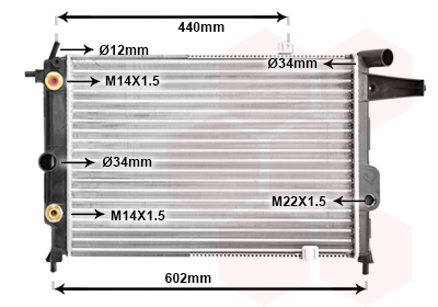 Radiateur Van Wezel 37002120