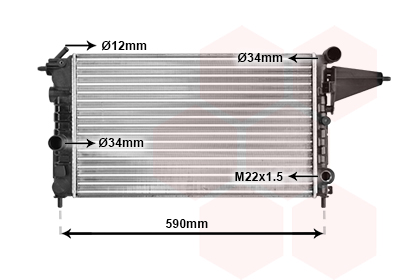 Radiateur Van Wezel 37002161