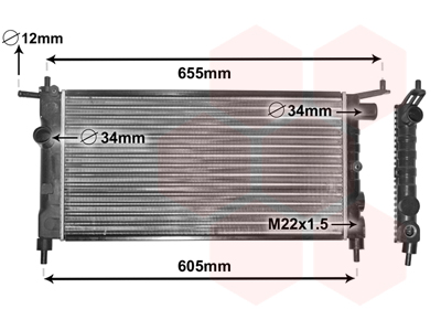 Radiateur Van Wezel 37002183