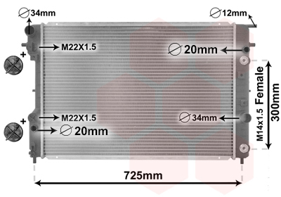 Radiateur Van Wezel 37002193