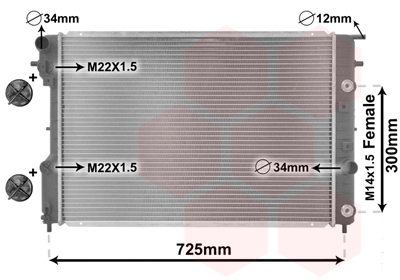 Radiateur Van Wezel 37002202