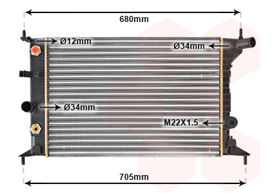 Radiateur Van Wezel 37002219