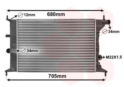 Radiateur Van Wezel 37002242