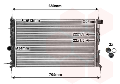 Radiateur Van Wezel 37002244