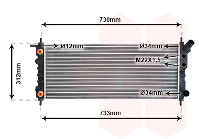 Radiateur Van Wezel 37002264