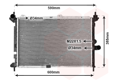 Radiateur Van Wezel 37002266