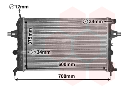 Radiateur Van Wezel 37002296