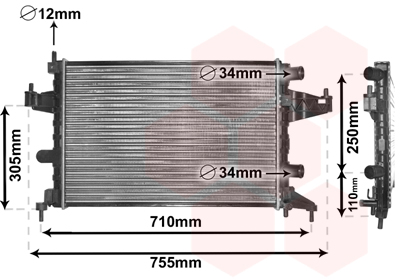 Radiateur Van Wezel 37002303