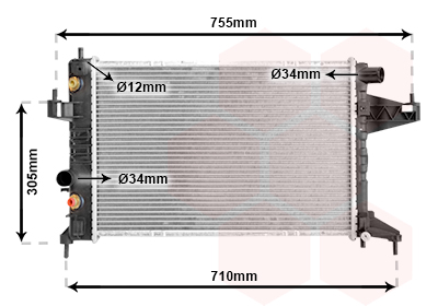 Radiateur Van Wezel 37002304