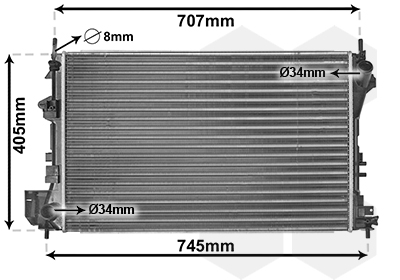 Radiateur Van Wezel 37002338