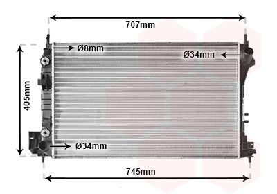 Radiateur Van Wezel 37002341