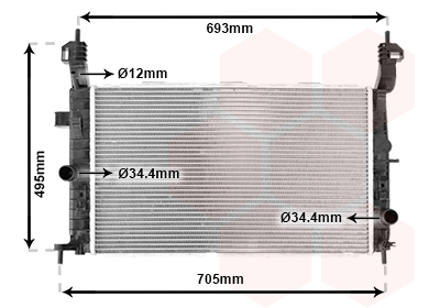 Radiateur Van Wezel 37002348