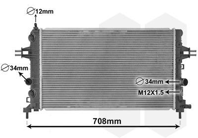 Radiateur Van Wezel 37002363