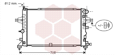 Radiateur Van Wezel 37002381