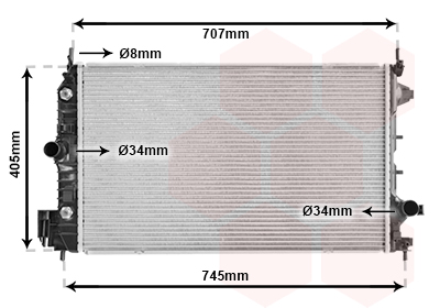 Radiateur Van Wezel 37002388