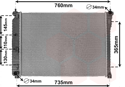 Radiateur Van Wezel 37002435