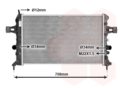 Radiateur Van Wezel 37002440