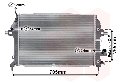 Radiateur Van Wezel 37002460