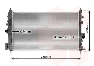 Radiateur Van Wezel 37002468