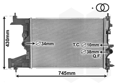 Radiateur Van Wezel 37002484