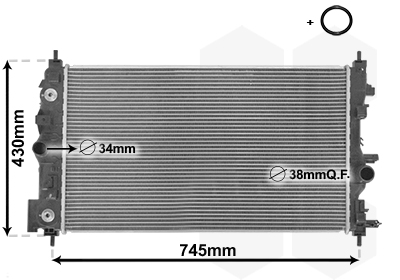 Radiateur Van Wezel 37002546