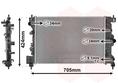 Radiateur Van Wezel 37002666