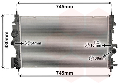 Radiateur Van Wezel 37002683