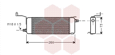 Oliekoeler motorolie Van Wezel 37003258