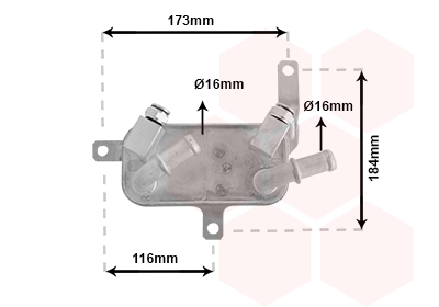 Oliekoeler motorolie Van Wezel 37003698