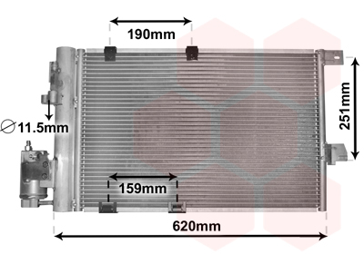 Airco condensor Van Wezel 37005251