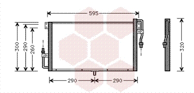 Airco condensor Van Wezel 37005268