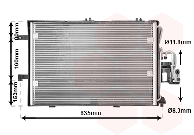 Airco condensor Van Wezel 37005309