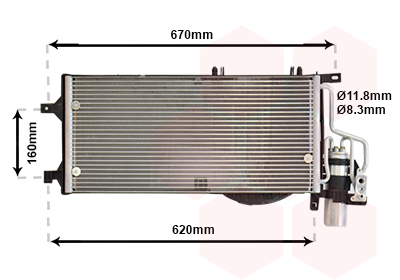 Airco condensor Van Wezel 37005310