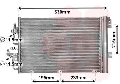 Airco condensor Van Wezel 37005366