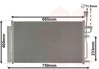 Airco condensor Van Wezel 37005433