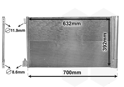 Airco condensor Van Wezel 37005478